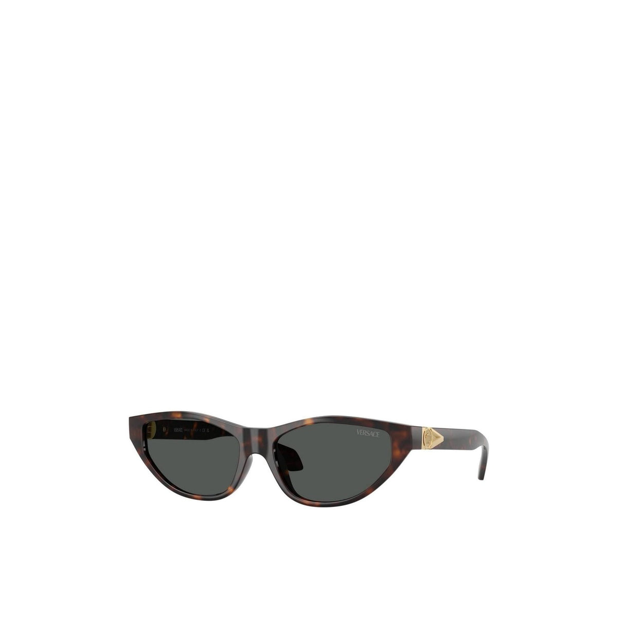 Versace — Lunettes de soleil œil-de-chat en métal marron femme