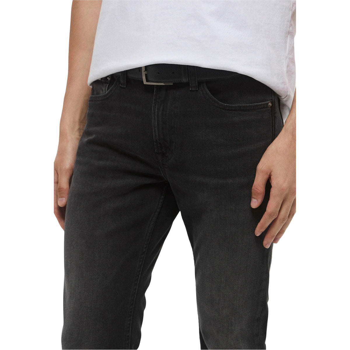 Calvin Klein Jeans — Jean slim tapered noir homme — vue 4
