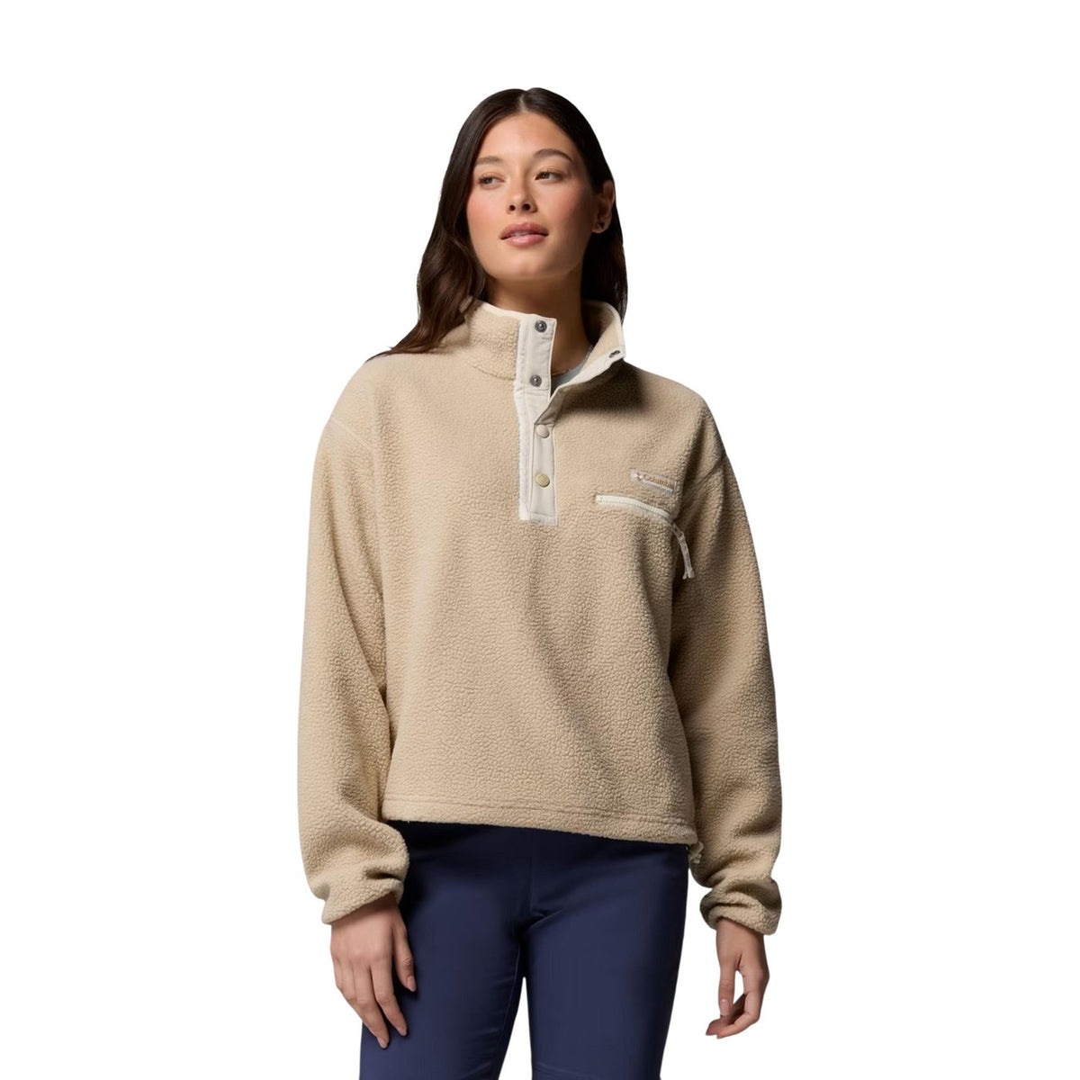 Columbia — Polaire Helvetia II Cropped Half Snap beige femme — vue 5