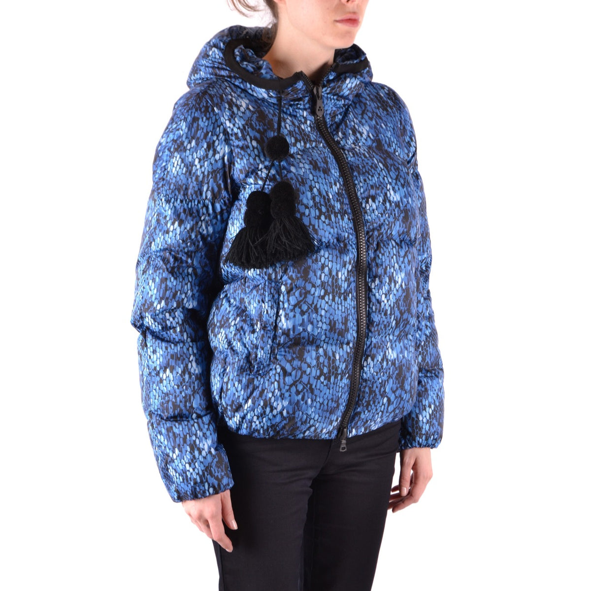 Peuterey — Doudoune bleue à capuche femme — vue 3