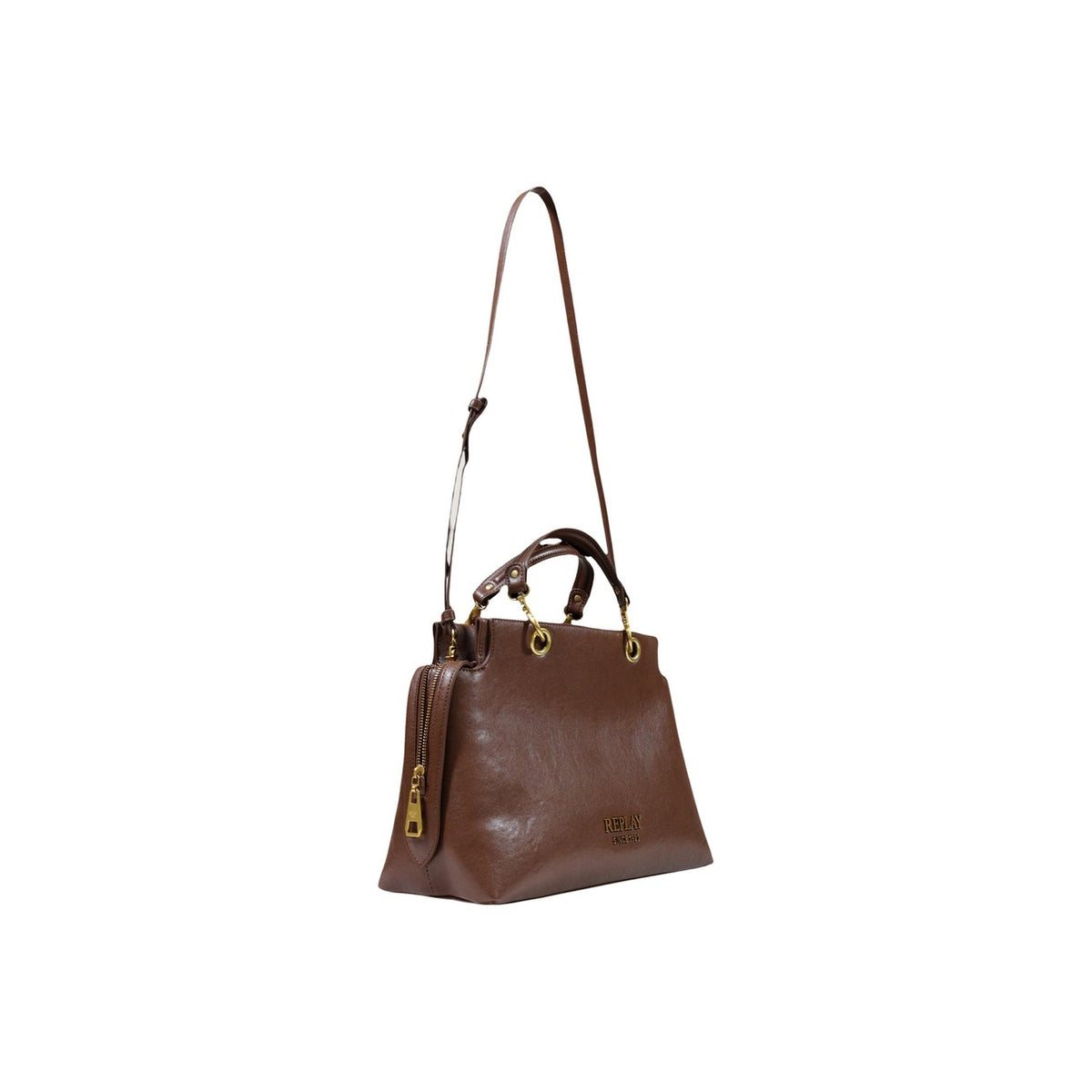 Replay — Vintage dames-handtas in lederlook, bruin — afbeelding 3