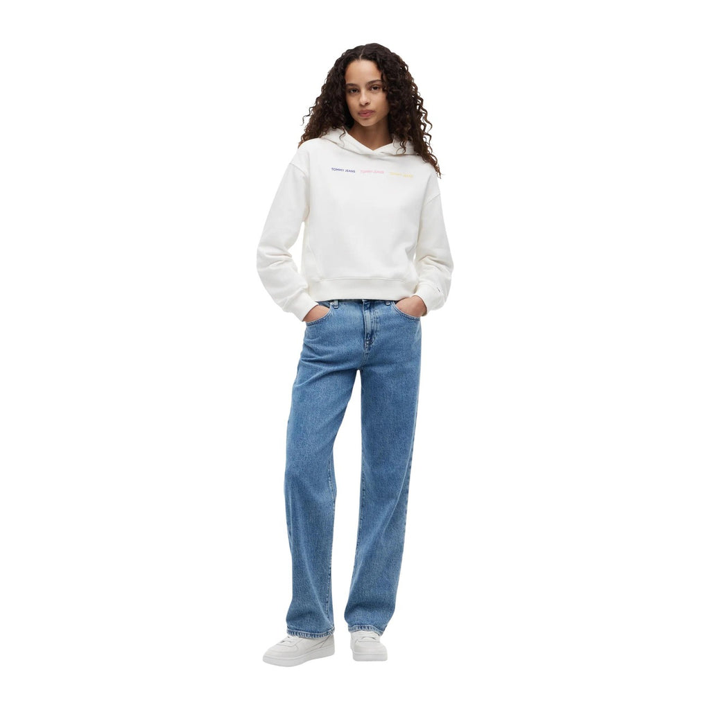 Tommy Jeans — Sweat à capuche blanc femme — vue 5