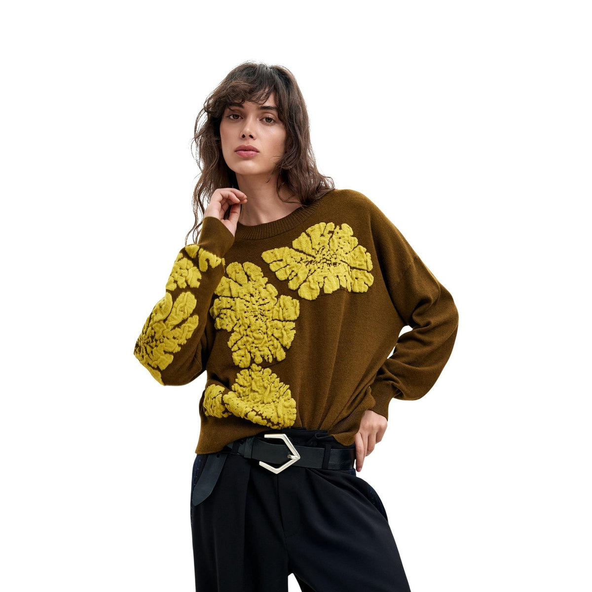 Desigual – Bubbles Lacroix Pullover grün Damen