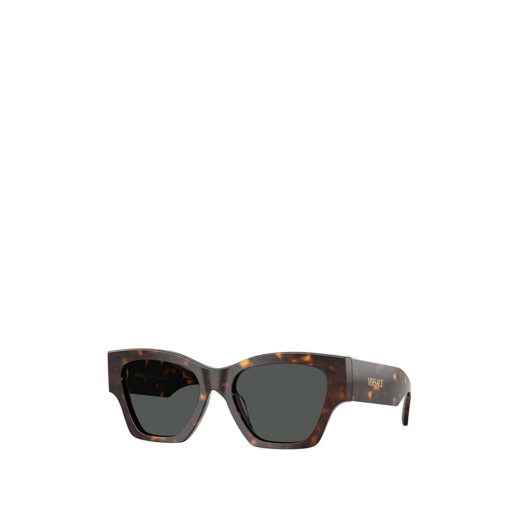 Versace — Quadratische Sonnenbrille aus braunem Acetat für Damen