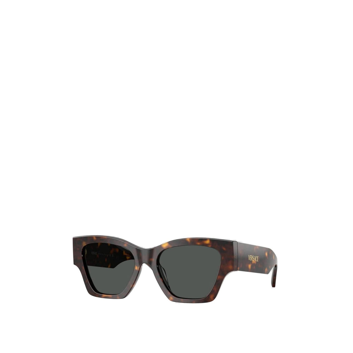 Versace — Lunettes de soleil carrées en acétate marron femme
