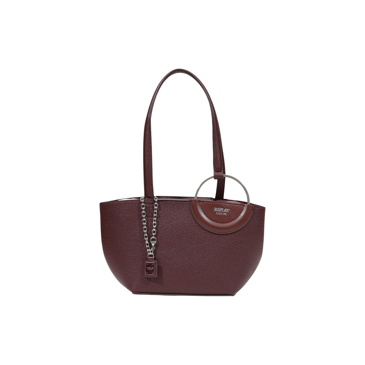 Replay — Women's burgundy Hammered Synthetic handbag