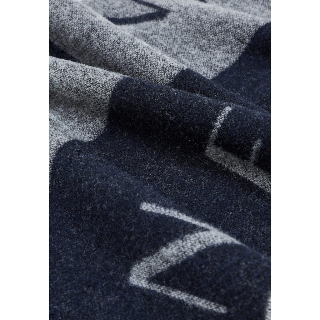 Armani Exchange — Écharpe AX Logo en laine grise homme — vue 3