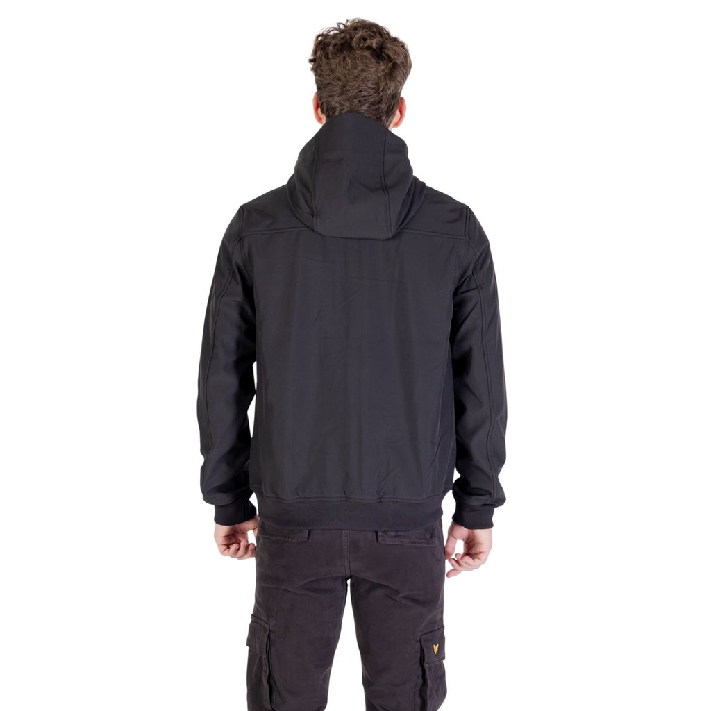 Lyle & Scott — Men’s black hooded softshell jacket — view 2