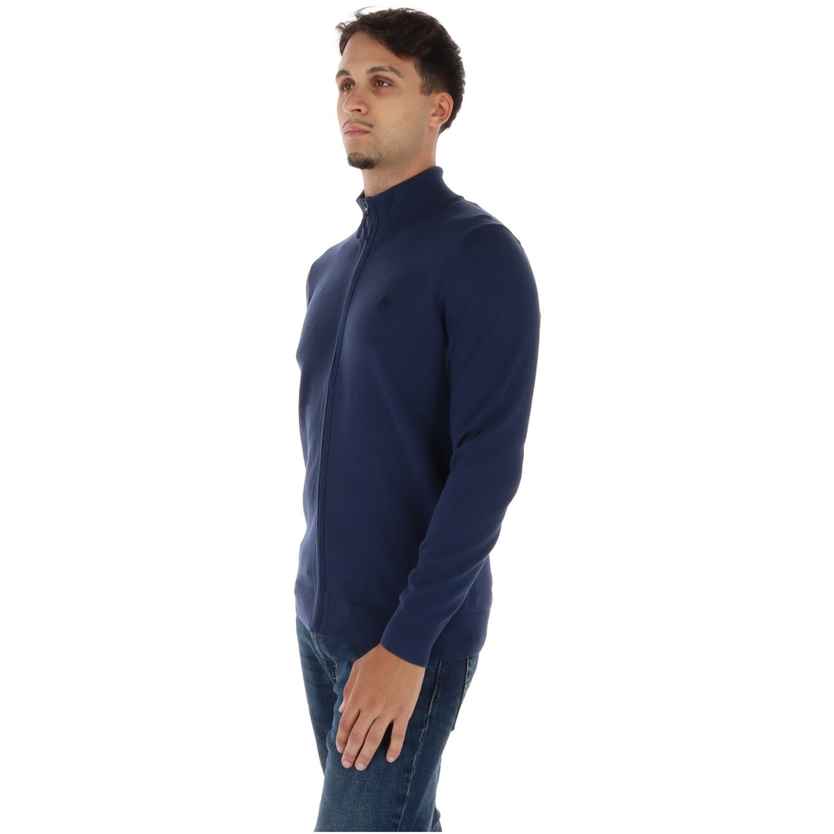 Timberland — Cardigan réf. TBC0YHAX col montant bleu homme — vue 3