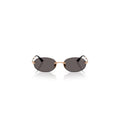 Vogue Eyewear — Ronde zonnebril van goudkleurig metaal voor dames