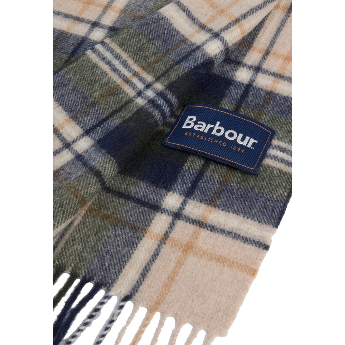 Barbour — New Check Tartan herensjaal — Beige tartan — afbeelding 2