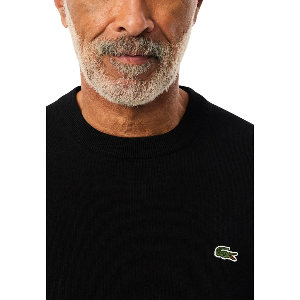Lacoste — Men’s black round-neck sweater — view 5