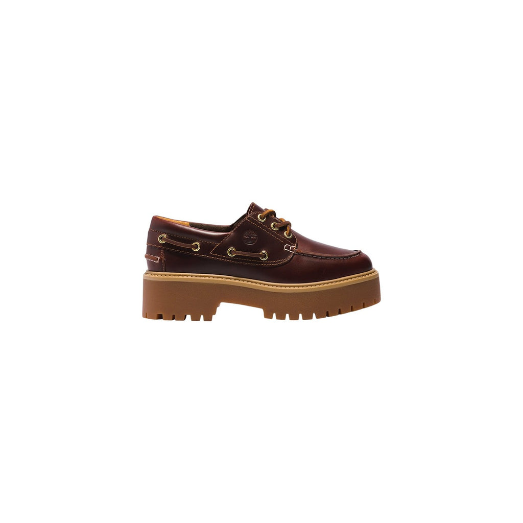 Timberland — Derbies réf. TB0A2QDM en cuir bordeaux femme