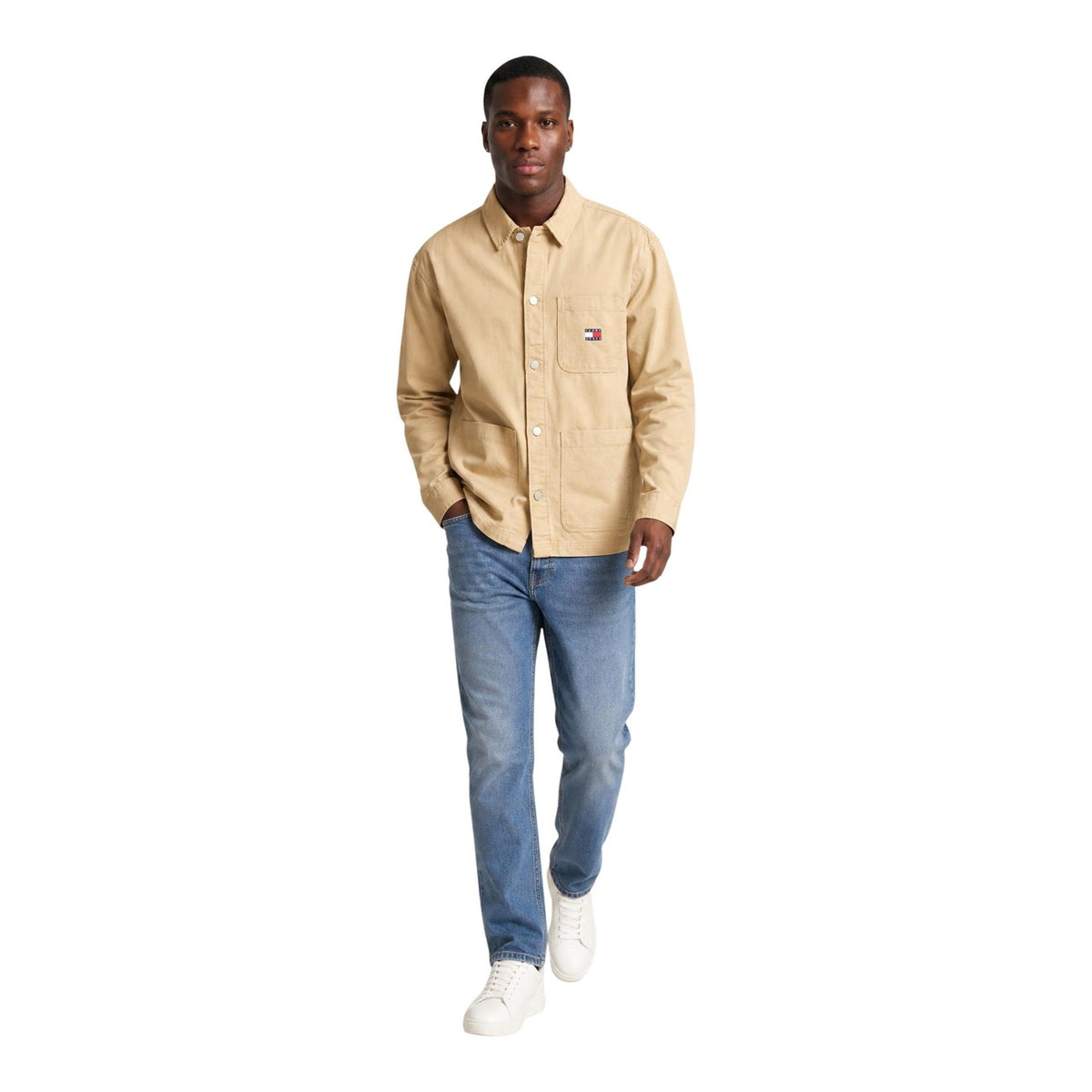 Tommy Jeans — Chemise beige homme — vue 3