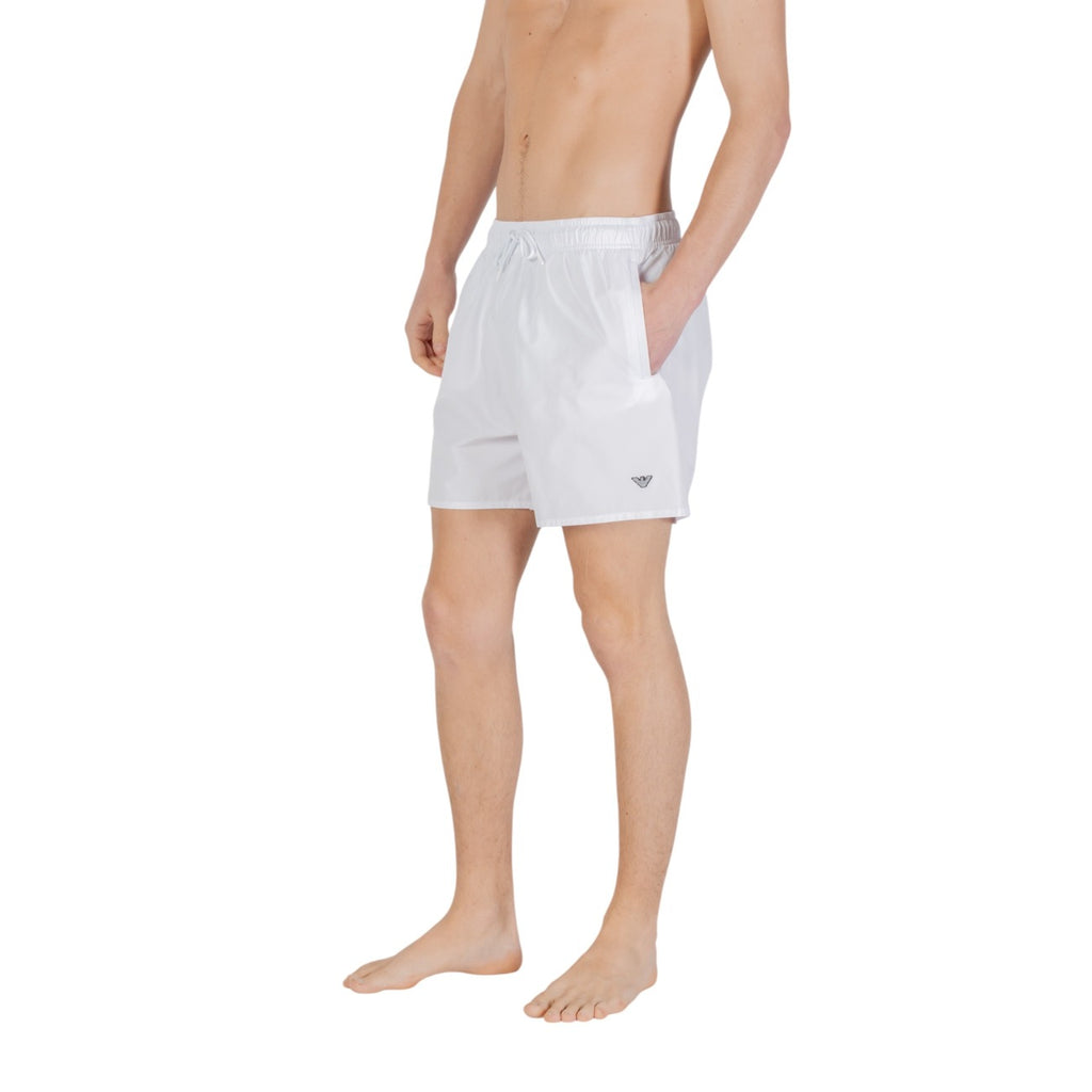 Emporio Armani Underwear — Short de bain EM000583 AF12331 blanc homme — vue 3