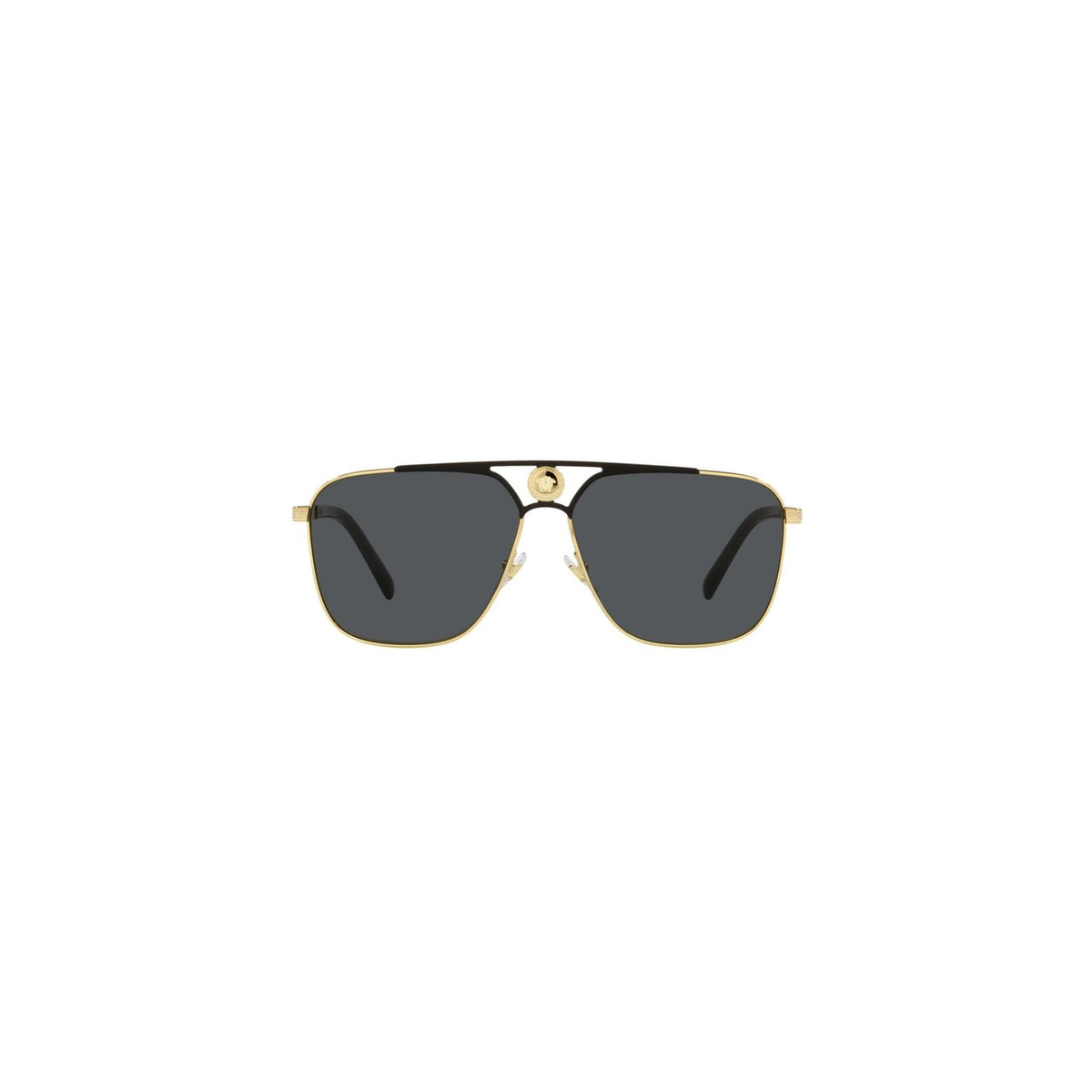 Versace — Lunettes de soleil rectangulaires en acétate noir homme