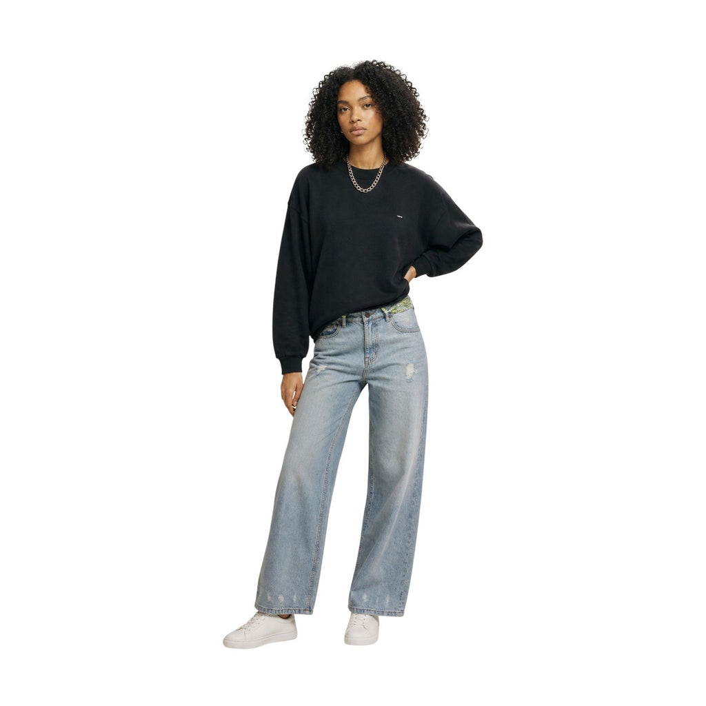Levi’s — Schwarzes Damen-Sweatshirt mit Rundhals — Ansicht 4