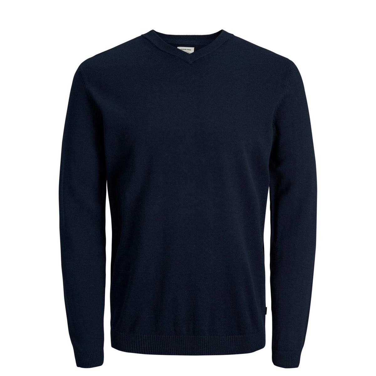 Jack & Jones — Pull col V en coton bio homme — Bleu