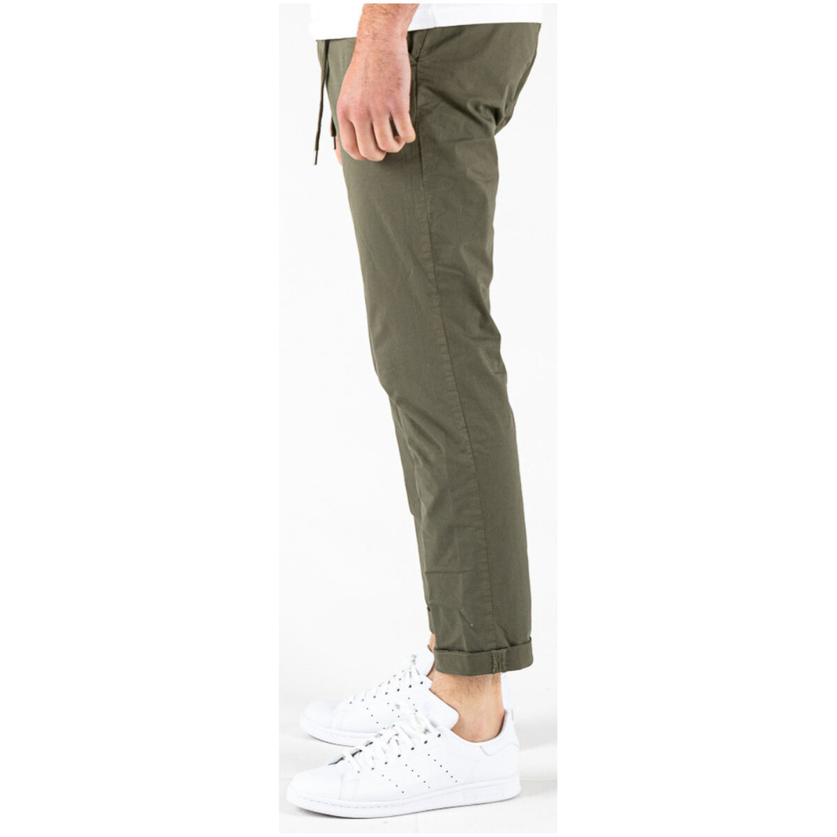 Lyle & Scott — Pantalon chino vert en coton stretch homme — vue 3