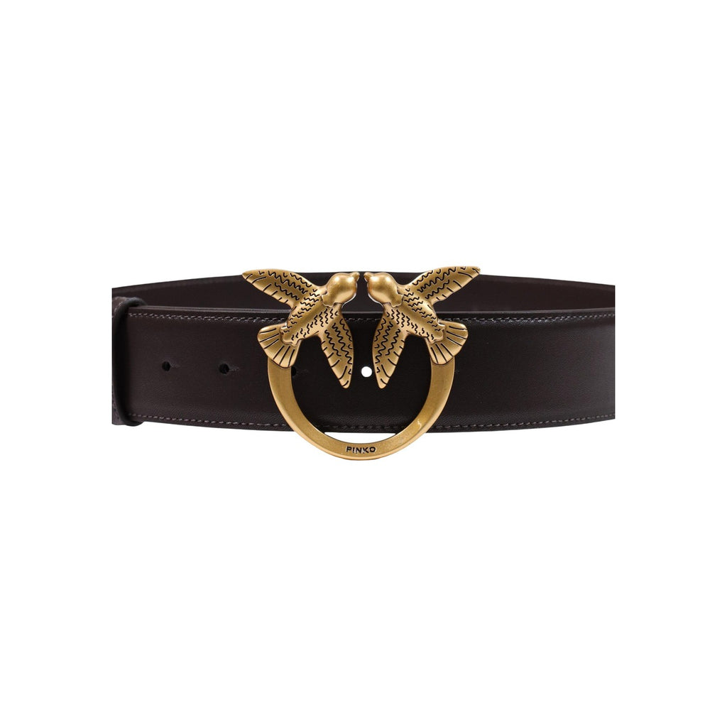 Pinko — Ceinture Alta Love Birds In Pelle en cuir femme — vue 4