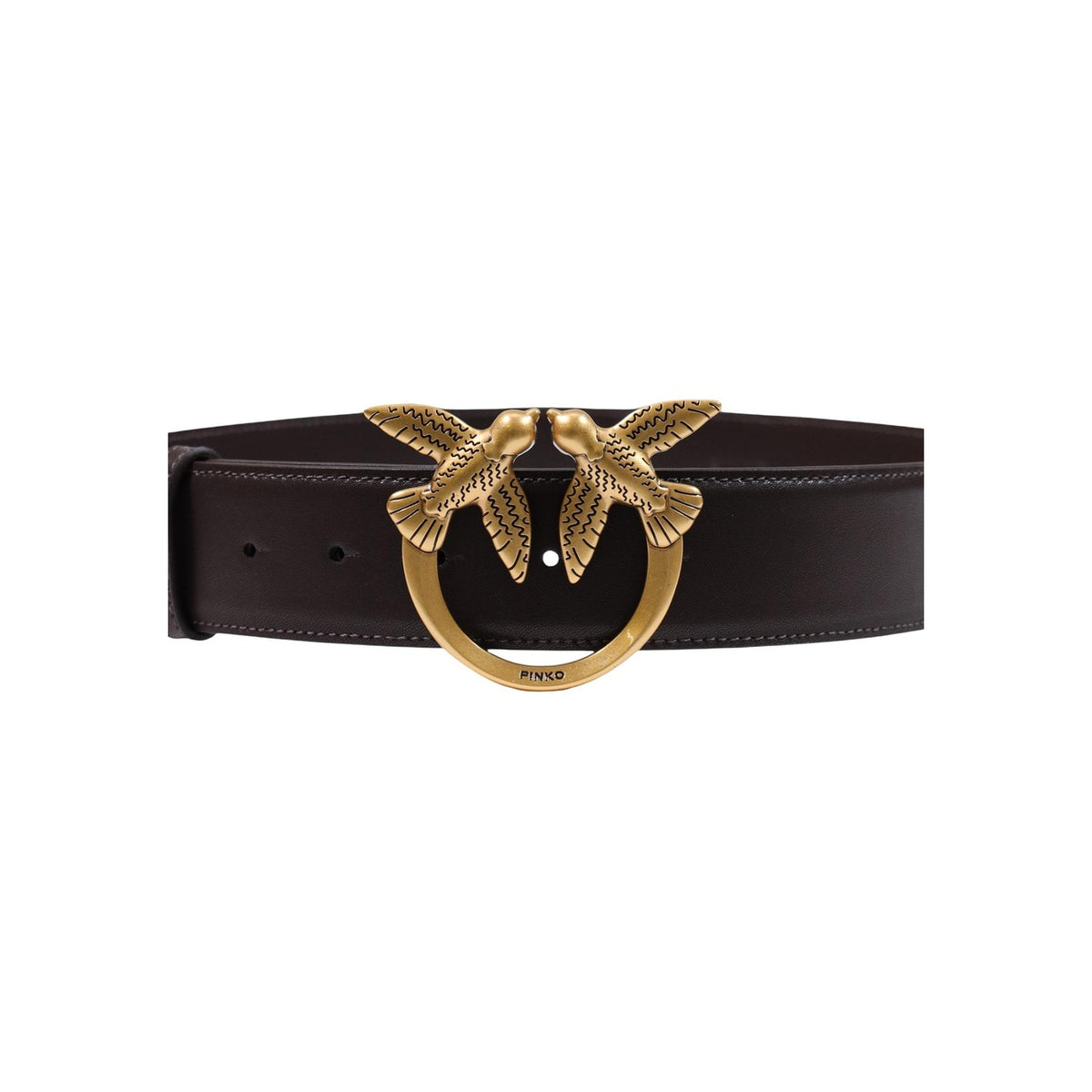 Pinko — Ceinture Alta Love Birds In Pelle en cuir femme — vue 4