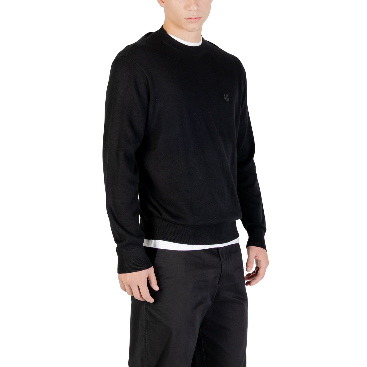 Armani Exchange — Black cotton-silk sweater XM000338 men — view 3