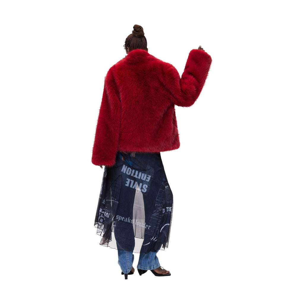 Desigual — Rode mantel Crudelia voor dames — afbeelding 4