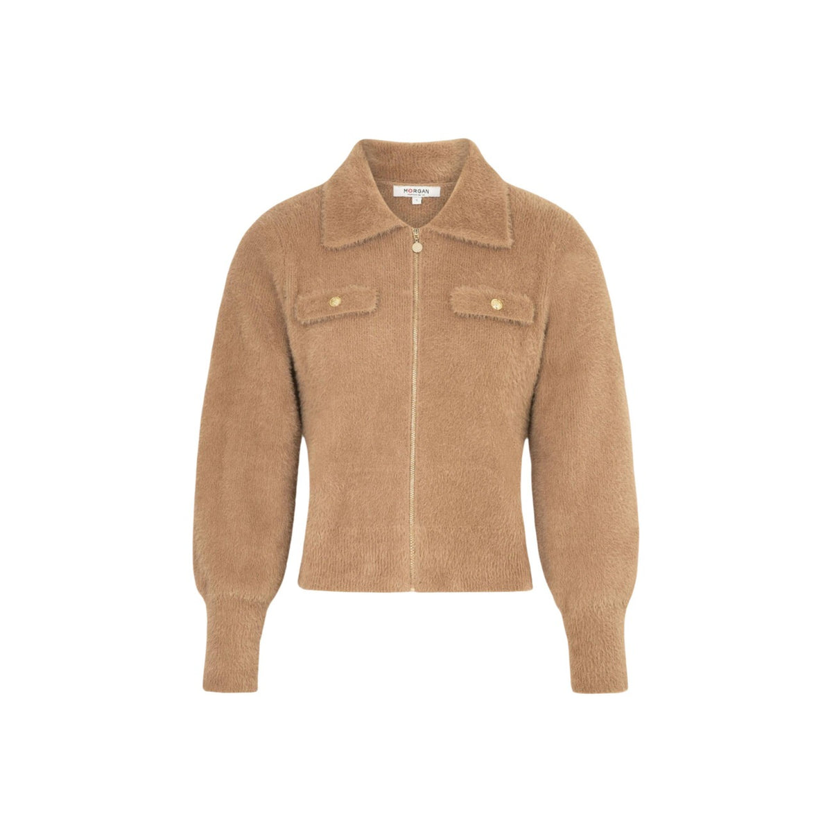 Morgan — Pull beige manches longues femme — vue 3