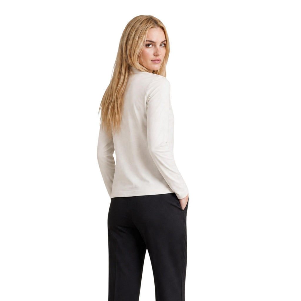 Armani Exchange — Beige damestrui met lange mouwen en strasssteentjes — afbeelding 2