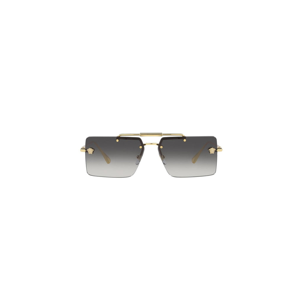 Versace — Women's rectangular gold acetate sunglasses