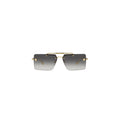 Versace — Women's rectangular gold acetate sunglasses