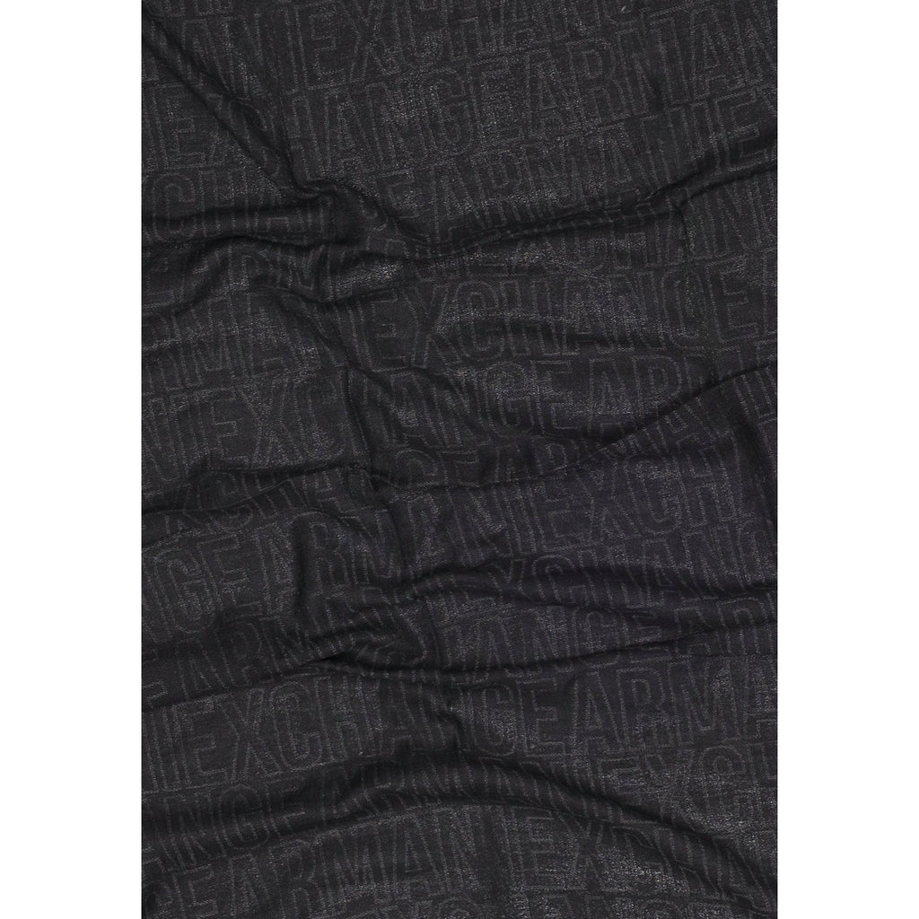 Armani Exchange — Écharpe noire coton-viscose homme — vue 2