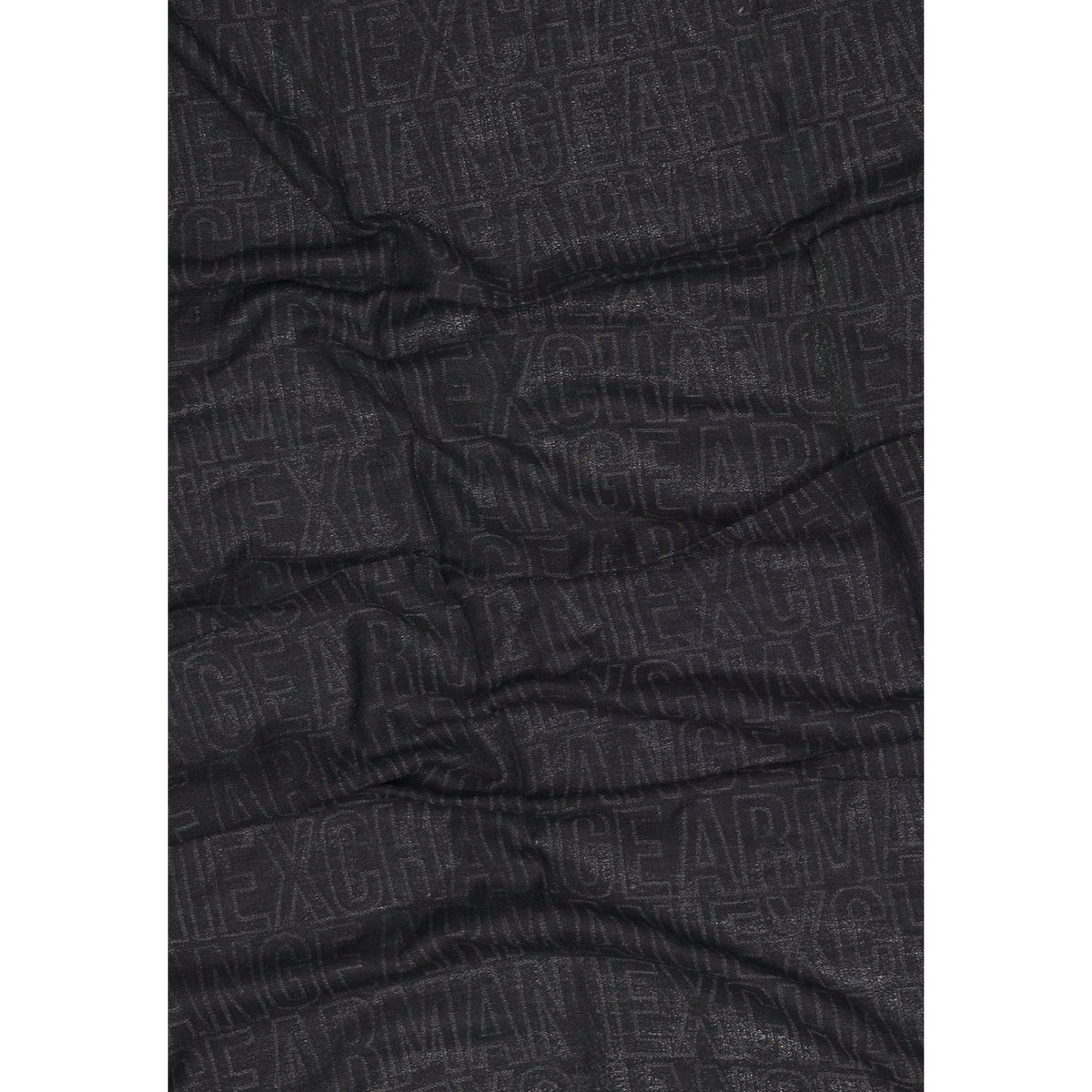 Armani Exchange — Zwarte herensjaal van katoen en viscose — afbeelding 2