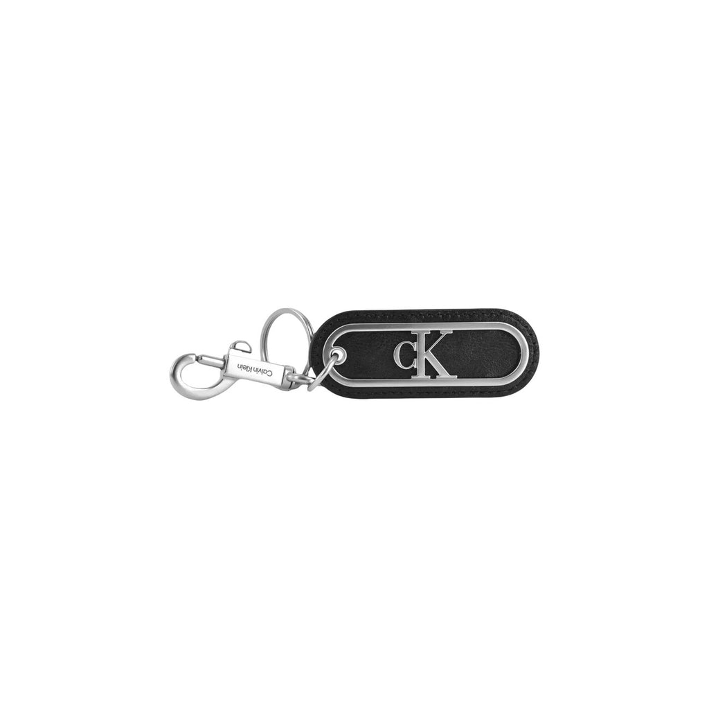 Calvin Klein — CK Cut Out leren sleutelhanger voor heren in zwart
