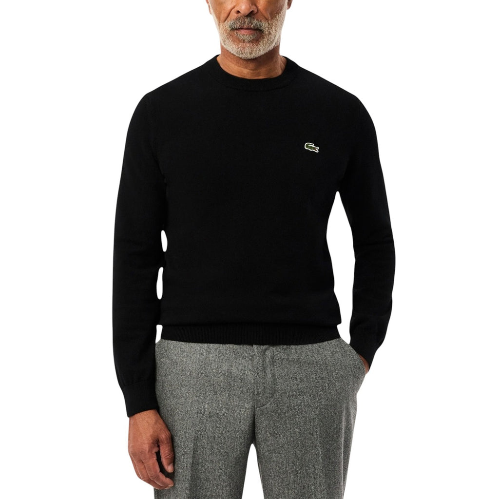 Lacoste — Men’s black round-neck sweater — view 4