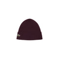 Lacoste — Bonnet côtelé bordeaux en laine