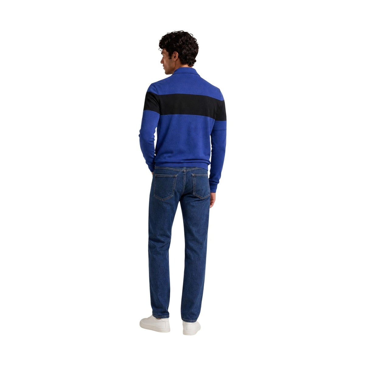 Armani Exchange — Men’s blue viscose blend sweater — view 5