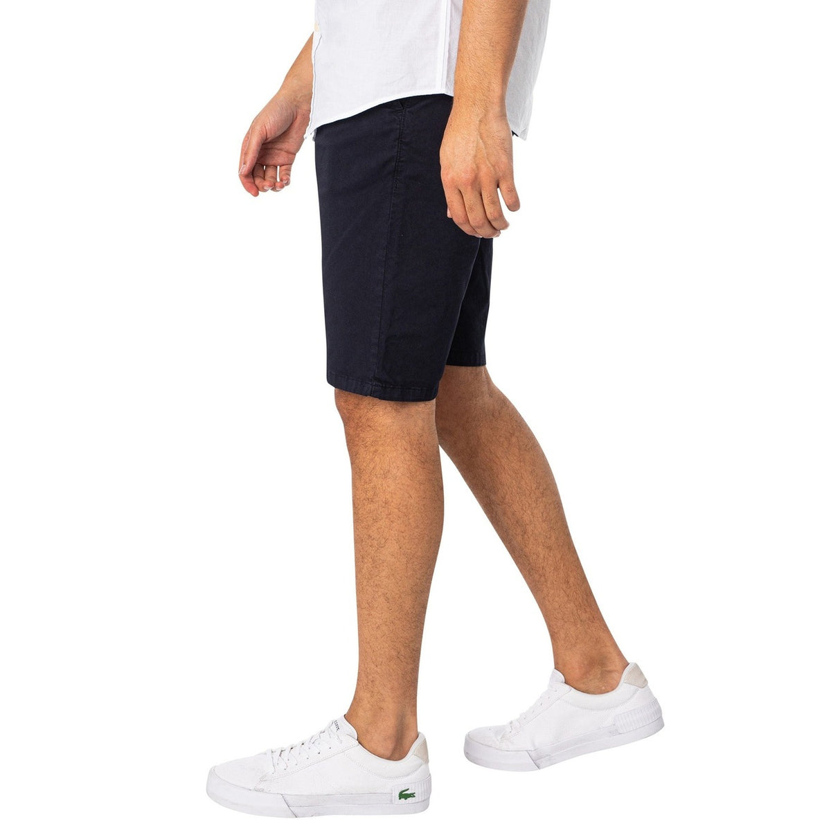 Lyle & Scott — Bermuda bleu en coton stretch homme — vue 2