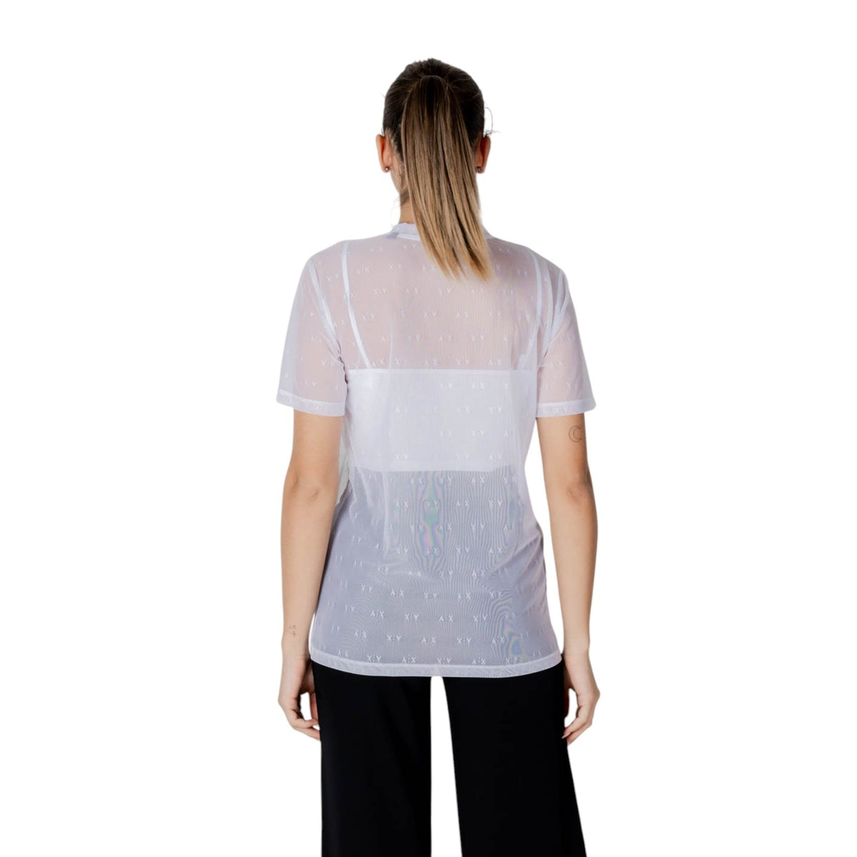 Armani Exchange — Top stretch XW000533 blanc femme — vue 2