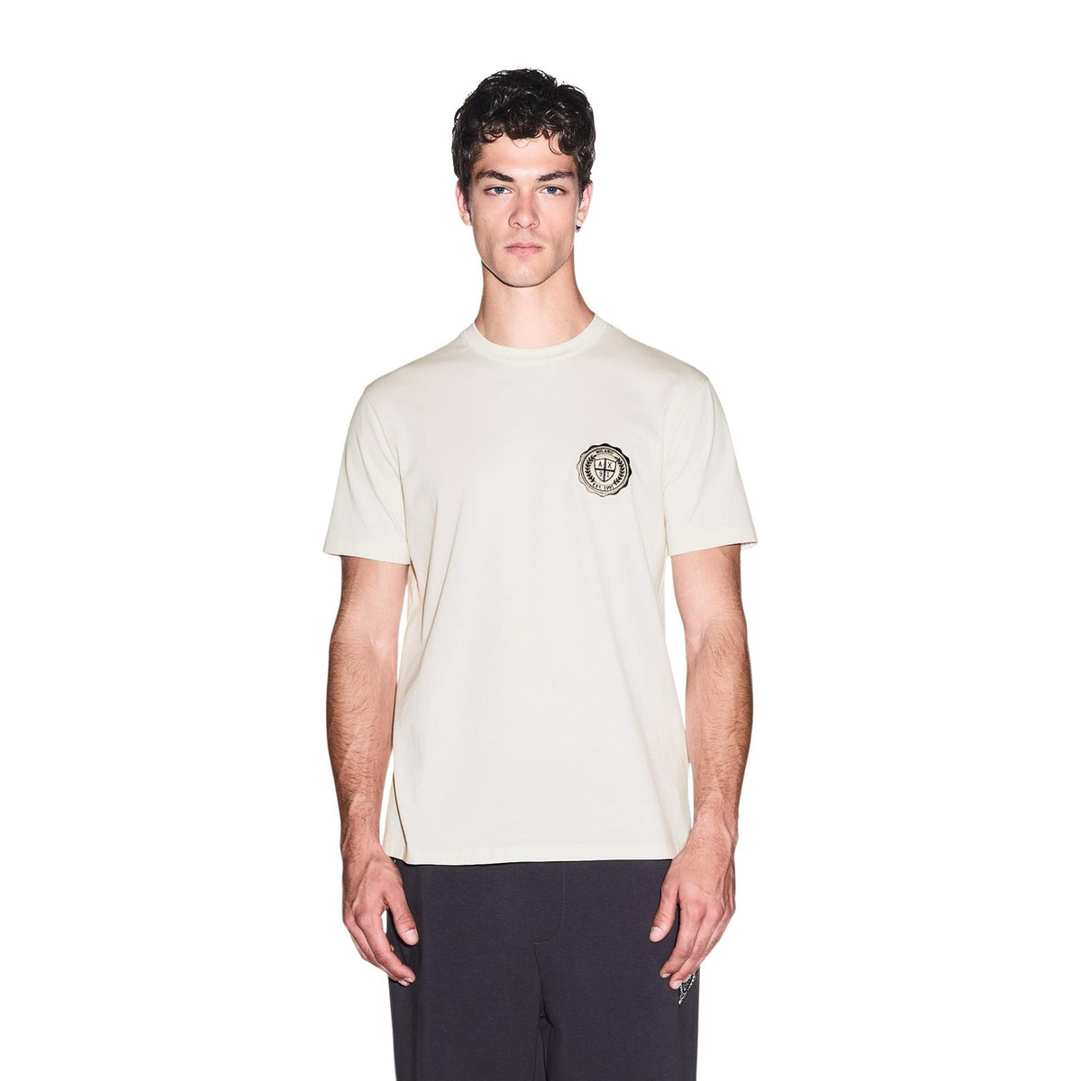Armani Exchange — T-shirt en coton blanc homme