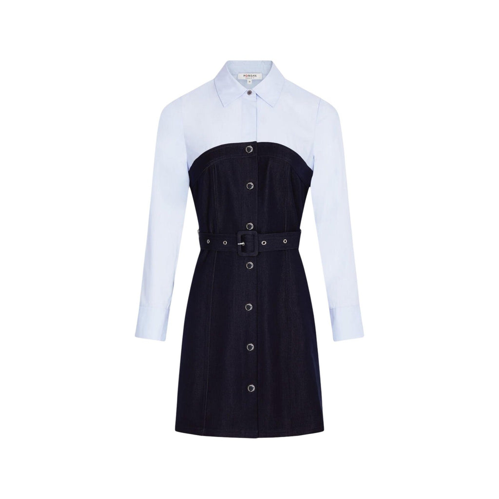 Morgan — Robe col rond bleu femme — vue 5