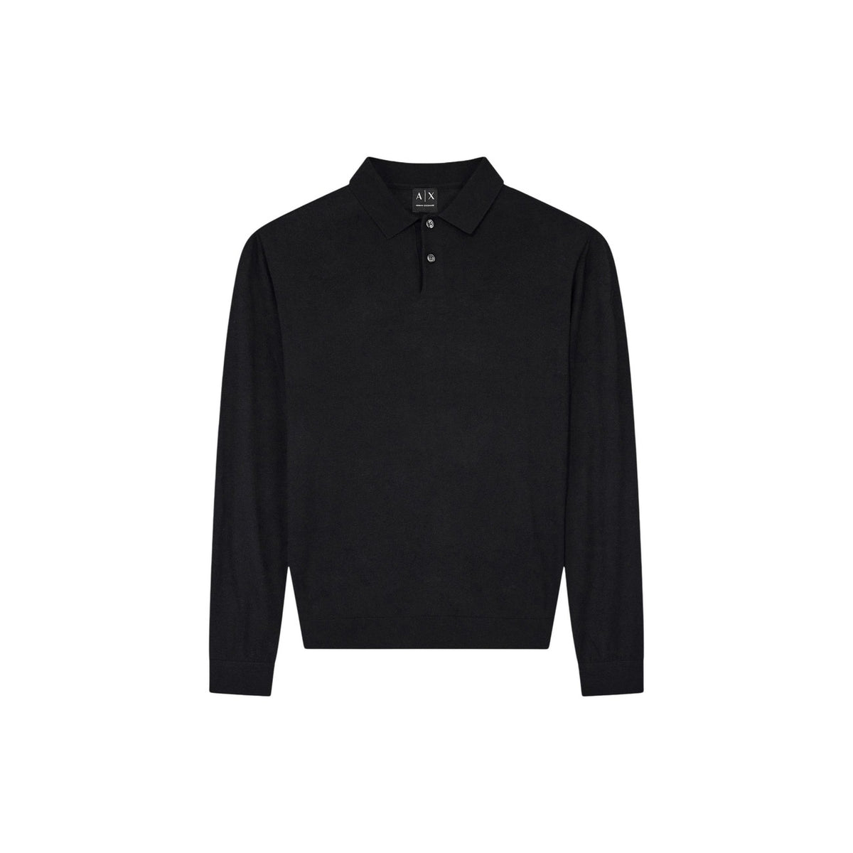 Armani Exchange — Men’s black mixed knit sweater — view 2