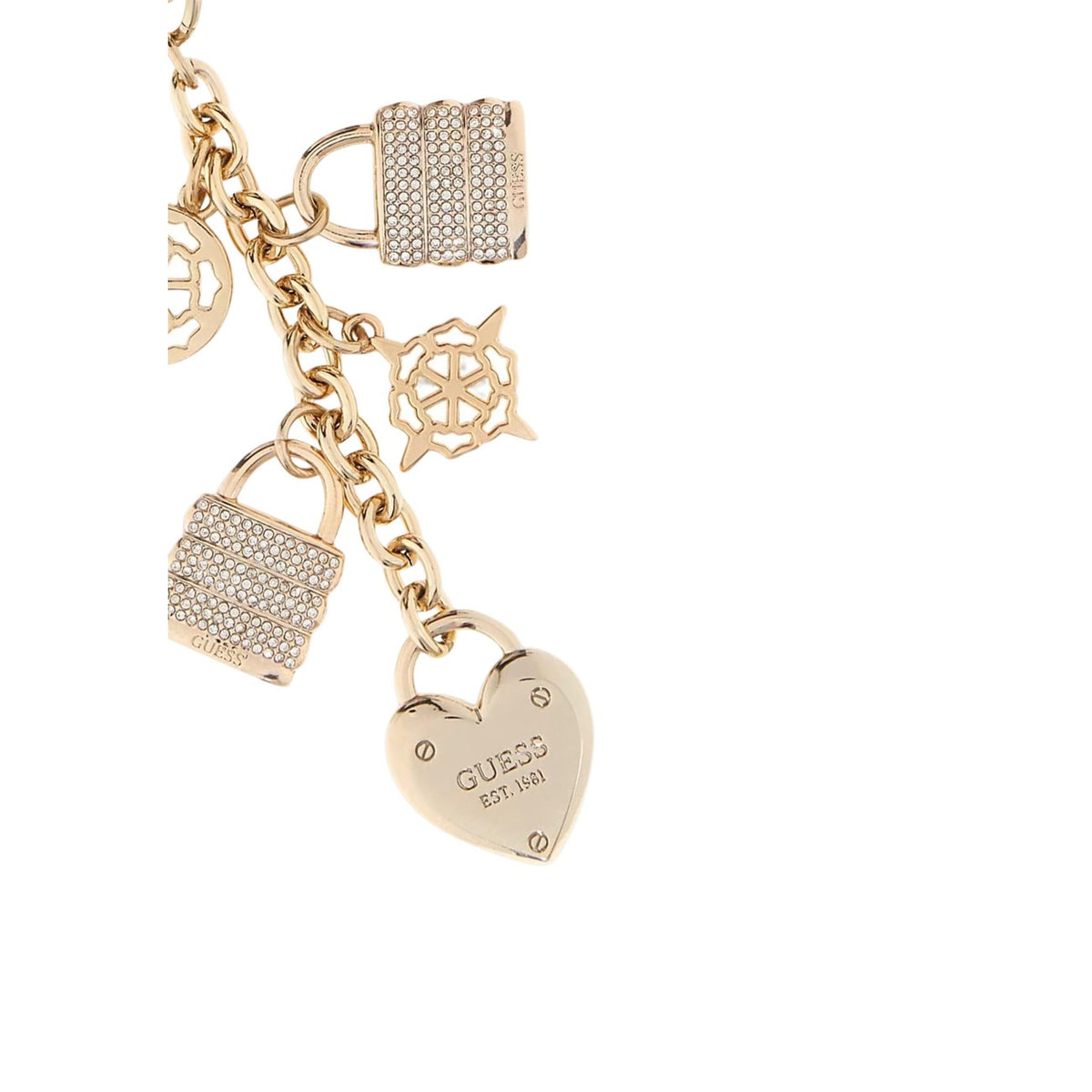 Guess — Women's Keyring keyring - gold color — view 4