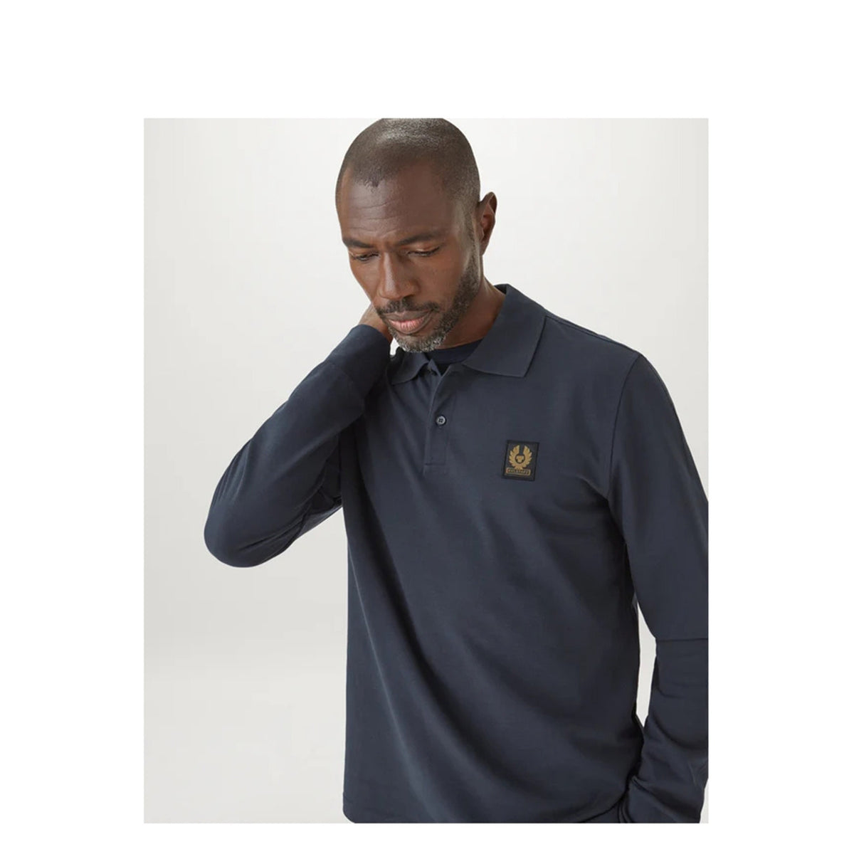 Belstaff — Polo manches longues bleu homme B_44827 — vue 4
