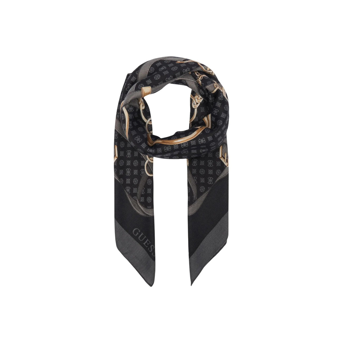 Guess — Foulard imprimé 120 × 120 cm femme — Noir