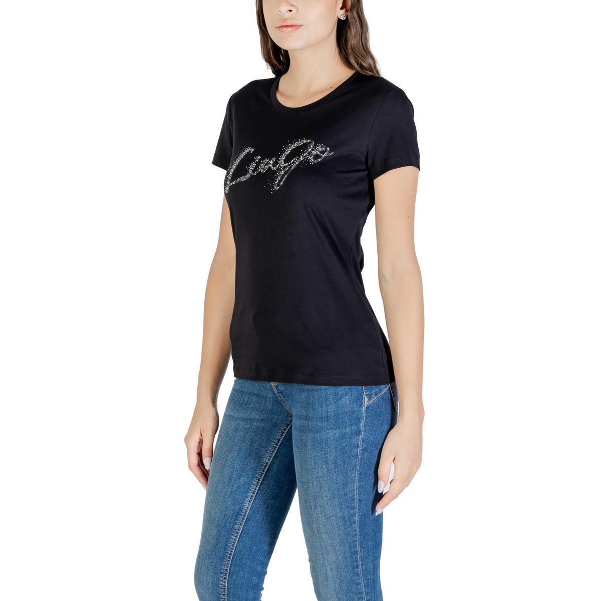 Liu Jo — Women's black printed t-shirt UF5266 — view 4
