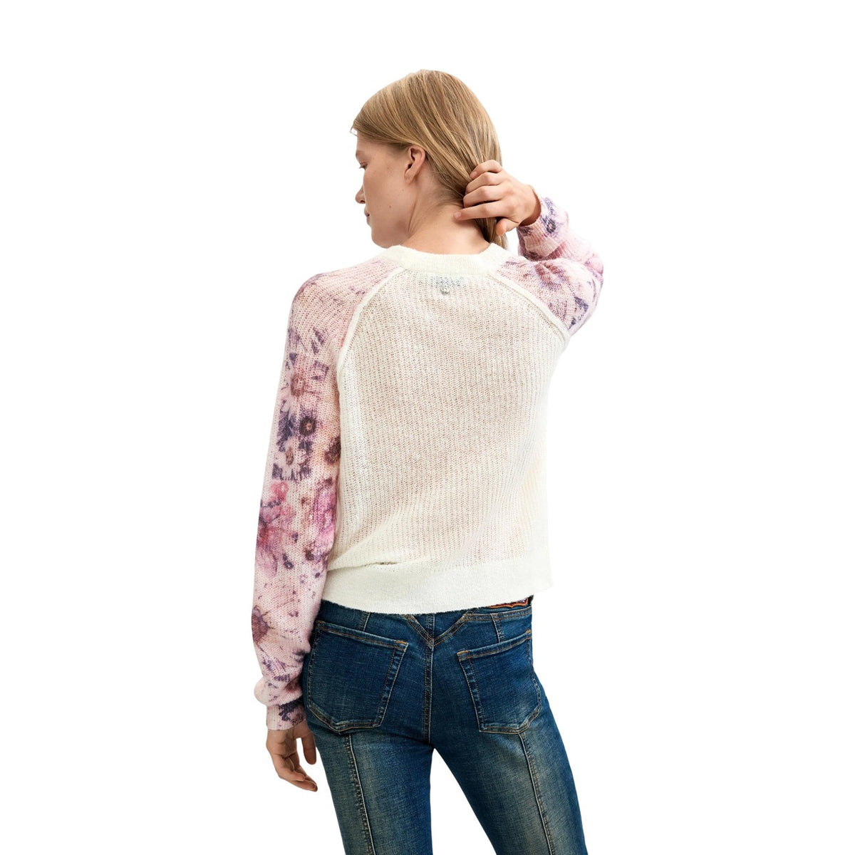 Desigual — Fancybotanic trui wit dames — afbeelding 4