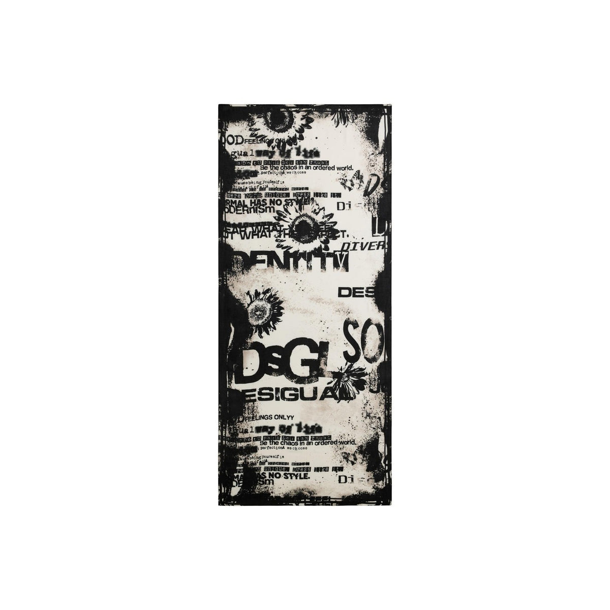 Desigual — Women’s white Lettering scarf