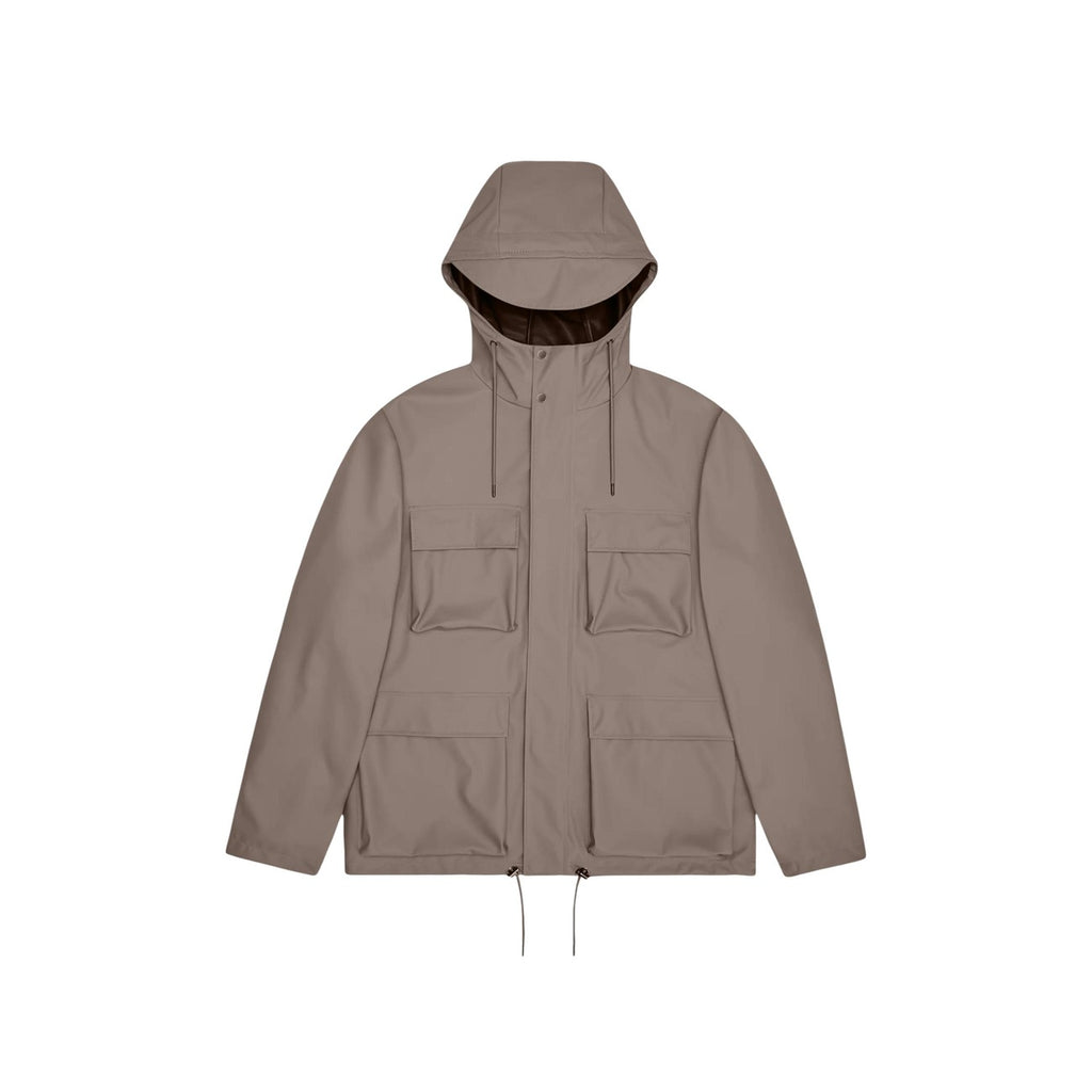 Rains — Pocket Jacket Unisex-Jacke in Braun — Ansicht 4