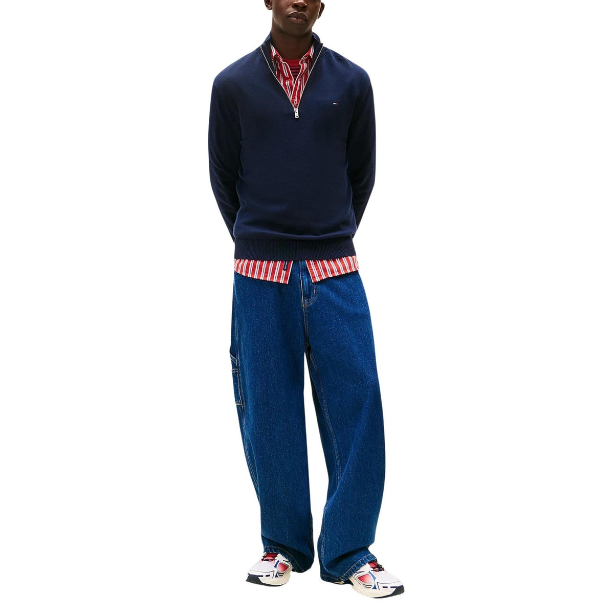 Tommy Jeans — Men's blue zipped sweatshirt DM0DM21654 — view 3